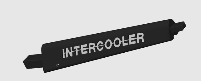 Custom Logo Intercooler Branch, for 3b steering wheel in 50cm